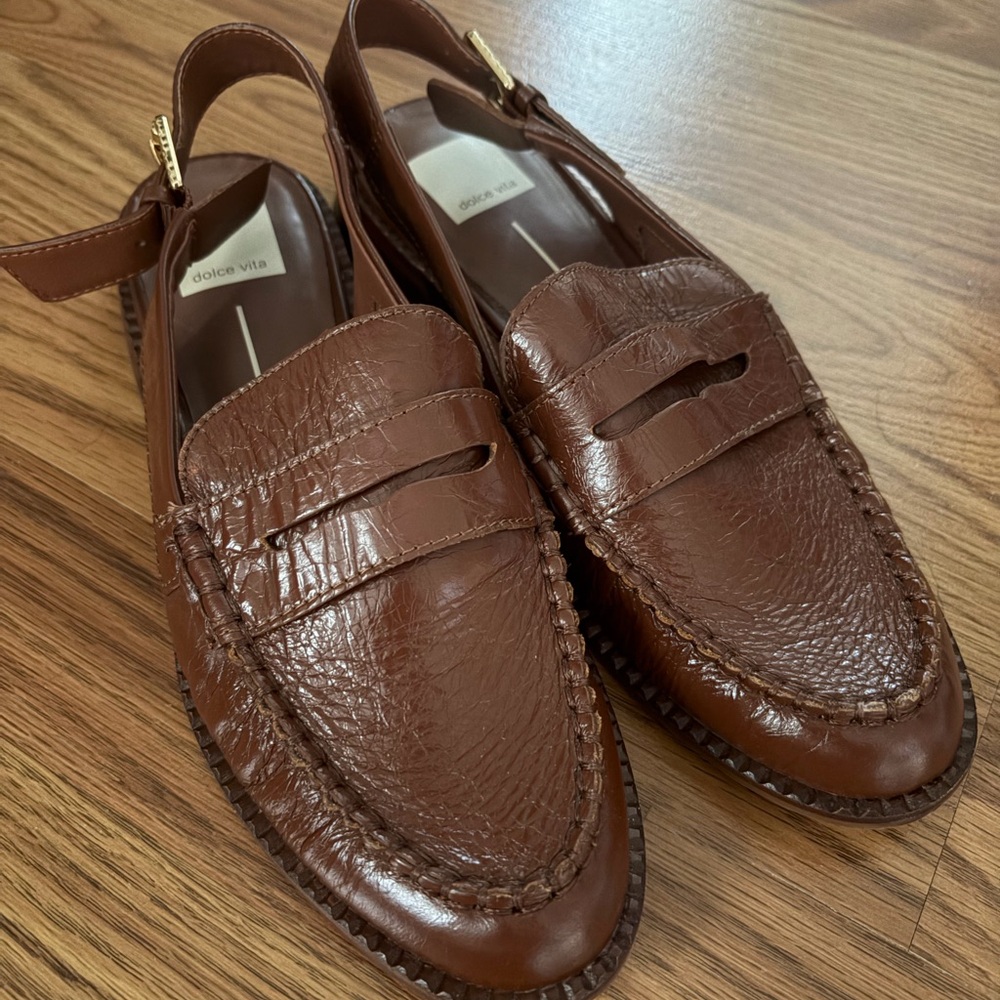 Dolce Vita Brown Leather Penny Loafers